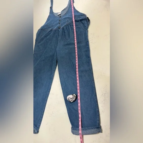 MATERNITY 👶🏻Blue Denim Overalls with Adjustable Straps and Relaxed Fit - Picture 12 of 15